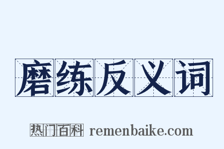 磨练反义词是什么意思的图片